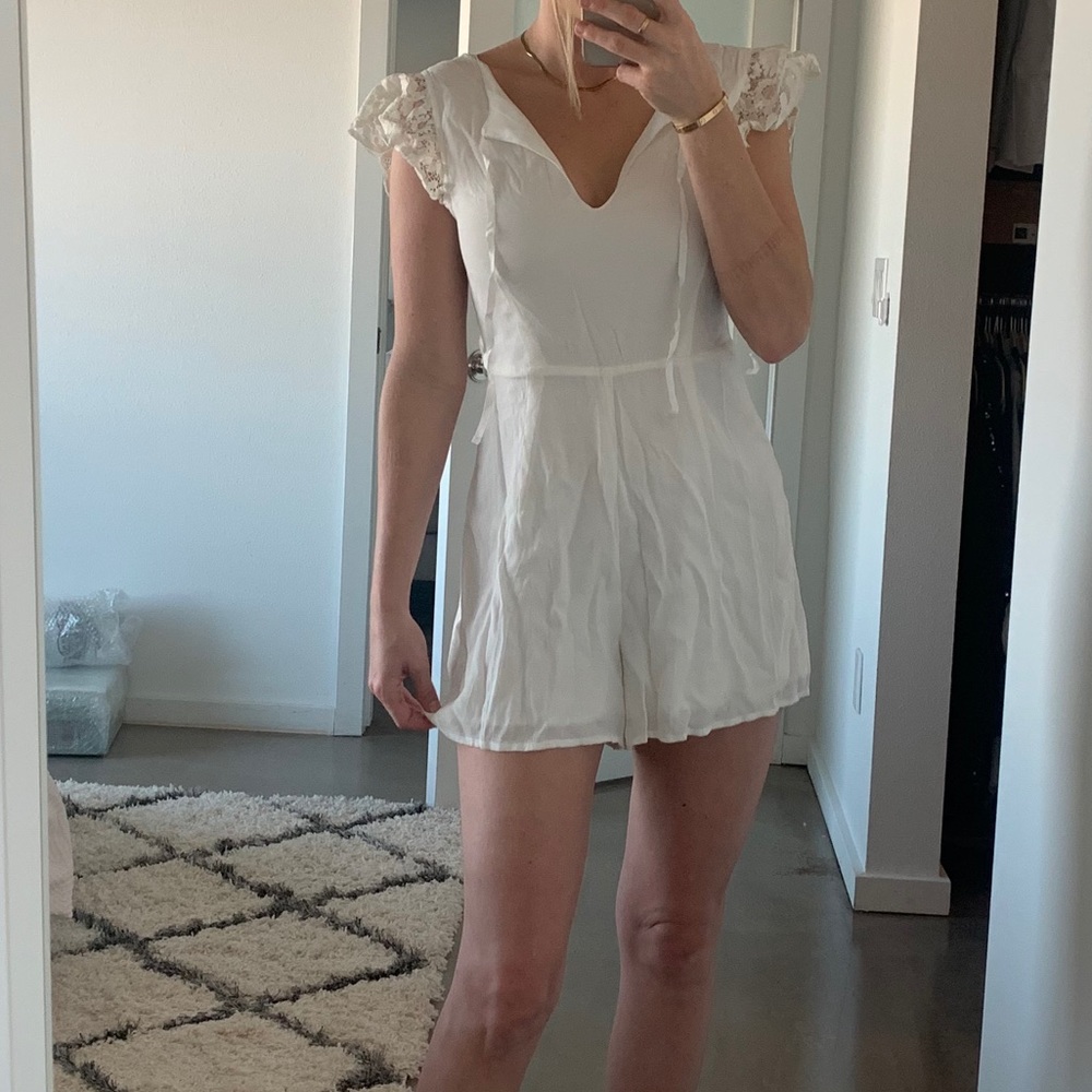 For Love & Lemons White Romper